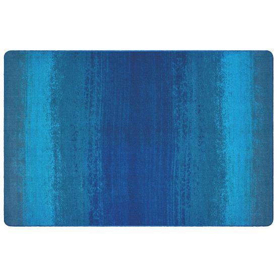 Picture of Carpets for Kids Pixel Perfect Collection Water Stripes Activity Rug, 4ft x 6ft, Blue