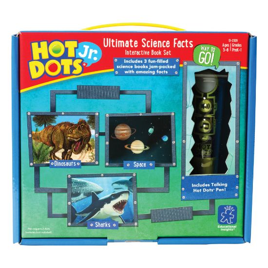 Picture of Educational Insights Hot Dots Jr. Ultimate Science Facts Interactive Book Set with Talking Pen