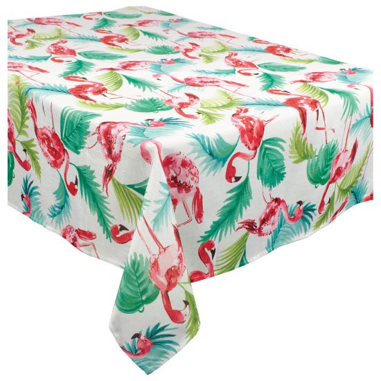 Picture of Amscan Fabric Table Cover, 60in x 104in, Flamingo