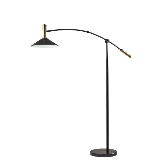 Picture of Adesso Bradley LED Arc Lamp With Smart Switch, 81inH, Antique Brass/Black