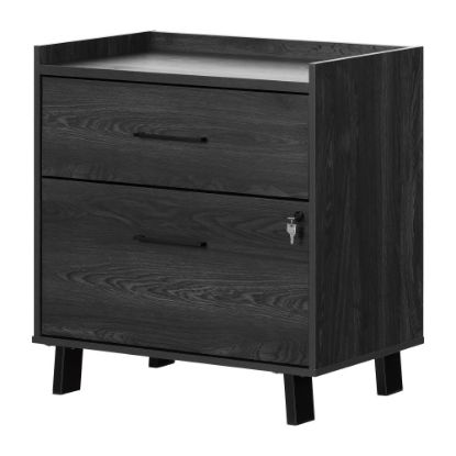 Picture of South Shore Kozack 28-3/4inW x 18-1/4inD Lateral 2-Drawer File Cabinet, Gray Oak