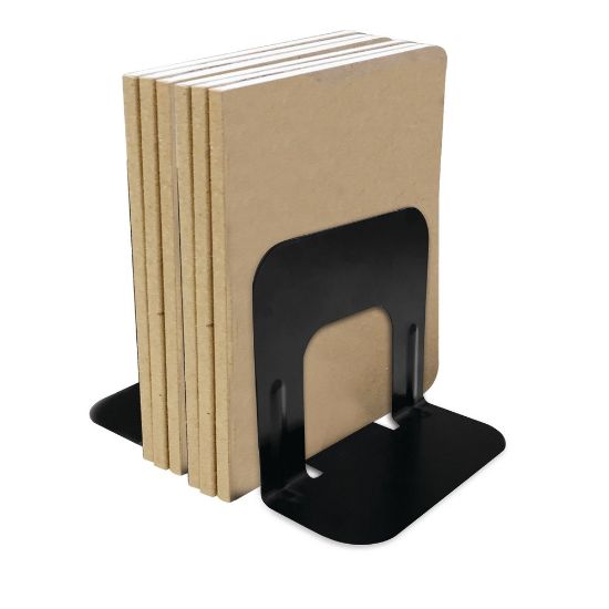 Picture of Office Depot Brand Nonskid Steel Bookends, 5in, Black, Set Of 2