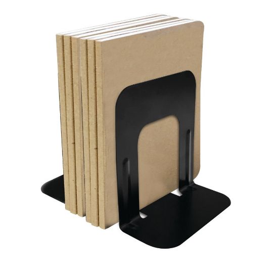 Picture of Office Depot Brand Nonskid Steel Bookends, 7in, Black, Set Of 2