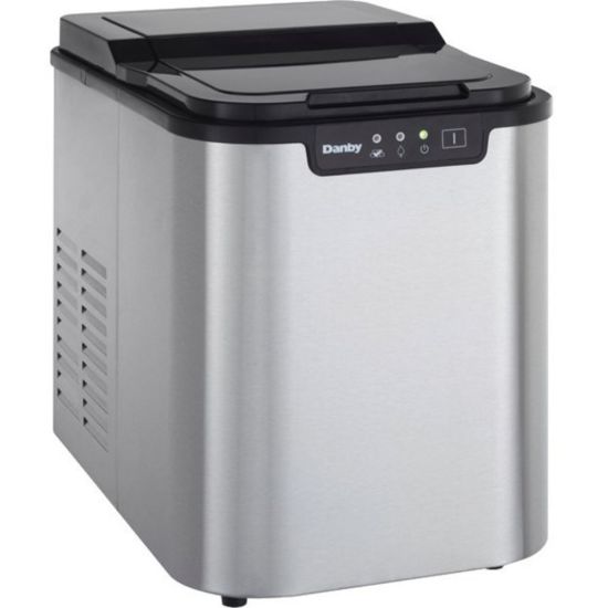 Picture of Danby Ice Maker, 2 Lb, Stainless Steel/Black