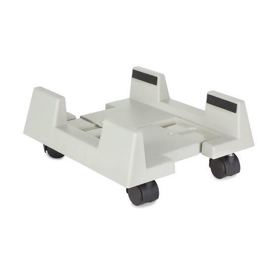 Picture of Mount-It! MI-7151 Adjustable Width CPU Stand Cart With Wheels, 4inH x 8inW x 12inD, White