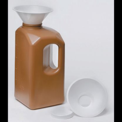 Picture of Medline 24-Hour Urine Collection Bottles, 3,000 mL, Amber/Clear, Case Of 20