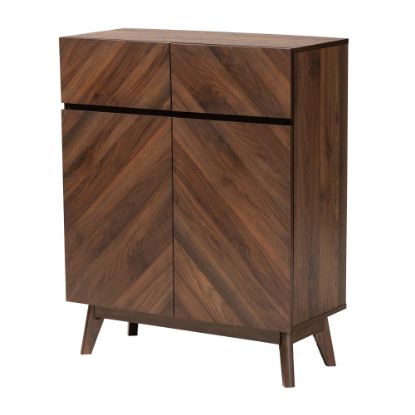 Picture of Baxton Studio Hartman 32inW Shoe Cabinet, Walnut Brown