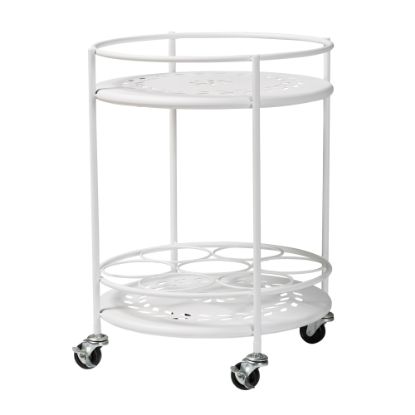 Picture of Baxton Studio Dallan 2-Tier Kitchen Cart, 18-5/8inH x 14inW, White