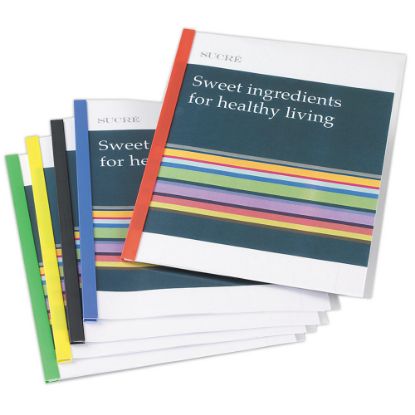 Picture of Office Depot Brand Sliding Bar Report Covers, Clear/Assorted, Pack Of 6