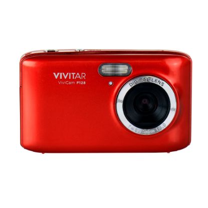 Picture of Vivitar ViviCam F128 995116067M 14.1-Megapixel Digital Camera With 2.7in LCD Screen, Red