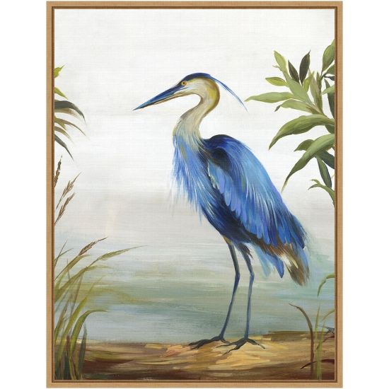 Picture of Amanti Art Blue Heron by Aimee Wilson Framed Canvas Wall Art Print, 24inH x 18inW, Maple