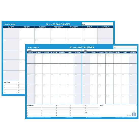 Picture of AT-A-GLANCE 30% Recycled Undated Erasable/Reversible Wall Planner, 30/60 Day, 36in x 24in, PM23328