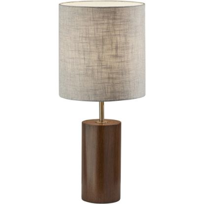 Picture of Adesso Dean Table Lamp, 30-1/2inH, Natural Shade/Walnut Base