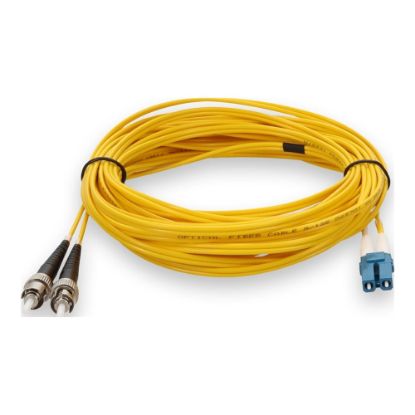 Picture of AddOn 8m LC to ST OS1 Yellow Patch Cable - Patch cable - LC/UPC single-mode (M) to ST/UPC single-mode (M) - 8 m - fiber optic - duplex - 9 / 125 micron - OS1 - halogen-free - yellow