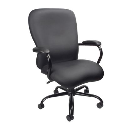 Picture of Boss Office Products Heavy Duty Big And Tall Executive Chair, CaressoftPlus Vinyl, Black