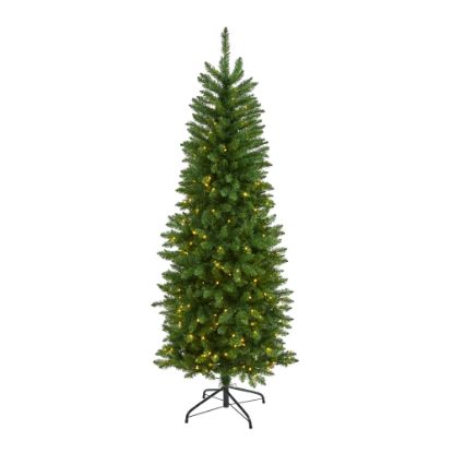 Picture of Nearly Natural Slim Green Mountain Pine Artificial Christmas Tree, 6ft