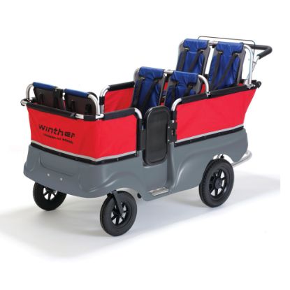 Picture of Winther Turtle Kiddy Bus And Stroller, 6 Seats, 40inH x 70inW x 30inD, Red/Gray