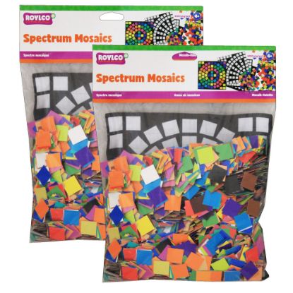 Picture of Roylco Spectrum Mosaics, Assorted Colors, 4,000 Pieces Per Pack, Set Of 2 Packs