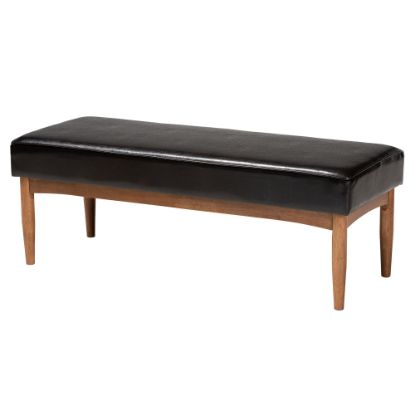 Picture of Baxton Studio Arvid Dining Bench, Dark Brown/Walnut