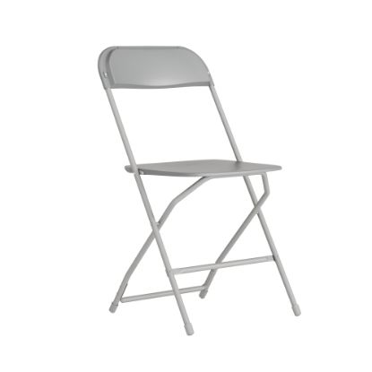 Picture of Flash Furniture HERCULES Series Premium Plastic Folding Chair, Gray