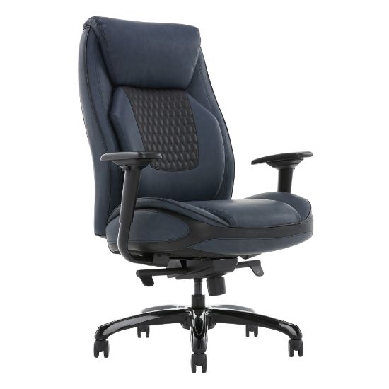 Picture of Shaquille O-Neal Nereus Ergonomic Bonded Leather High-Back Executive Office Chair, Navy