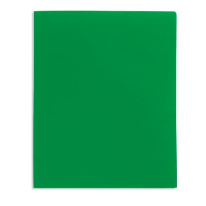 Picture of Office Depot Brand School-Grade 2-Pocket Poly Folder, Letter Size, Green