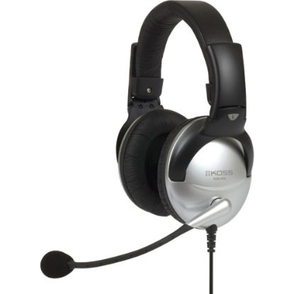 Picture of Koss Full-Size Over-Ear Headphones, Black & Silver, SB45