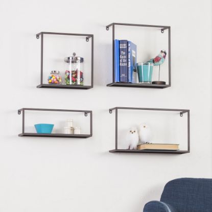 Picture of Holly & Martin Zyther Metal Shelves, Antique Black, Pack Of 4