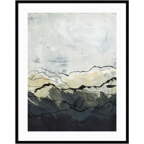 Picture of Amanti Art Winter Mountains I by Jennifer Paxton Parker Wood Framed Wall Art Print, 34inW x 43inH, Black