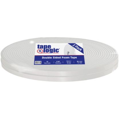 Picture of Tape Logic Double-Sided Foam Tape, 0.75in x 36 Yd., White, Case Of 2