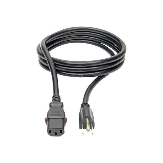 Picture of Eaton Tripp Lite Series Computer Power Cord, NEMA 5-15P to Locking C13 - Heavy-Duty, 15A, 125V, 14 AWG, 6 ft. (1.83 m), Black - Power cable - power IEC 60320 C13 locking to NEMA 5-15P (M) - AC 125 V - 15 A - 6 ft - black