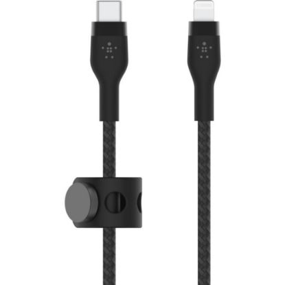 Picture of Belkin BoostCharge Pro Flex Braided USB-C To Lightning Cable, 2M/6.6ft, Black