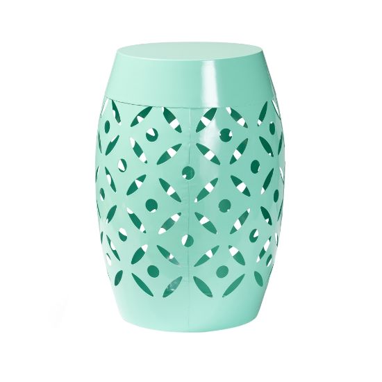 Picture of Baxton Studio Hallie Outdoor Side Table, 18-5/16inH x 12-1/4inW x 12-1/4inD, Aqua