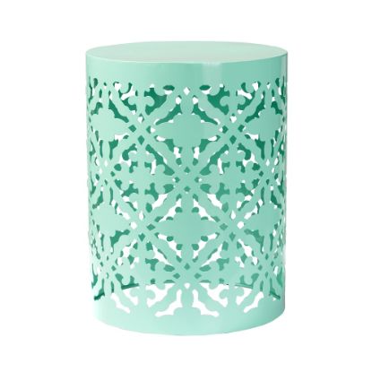 Picture of Baxton Studio Jamila Outdoor Side Table, 18-5/16inH x 13-1/4inW x 13-1/4inD, Aqua