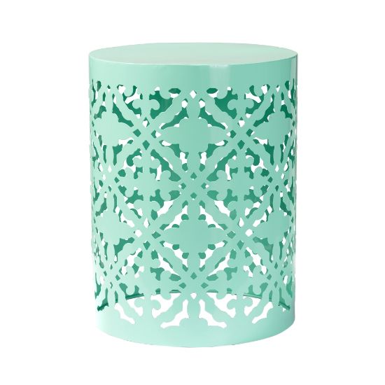 Picture of Baxton Studio Jamila Outdoor Side Table, 18-5/16inH x 13-1/4inW x 13-1/4inD, Aqua