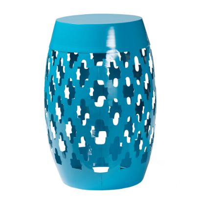 Picture of Baxton Studio Branson Outdoor Side Table, 18-5/16inH x 12-1/4inW x 12-1/4inD, Blue