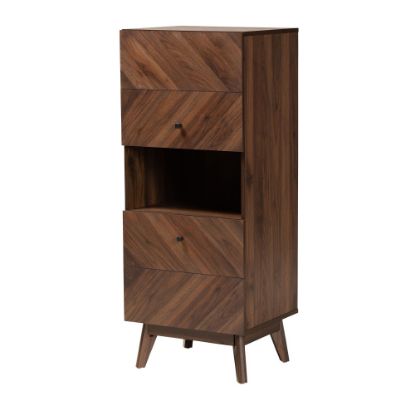 Picture of Baxton Studio Hartman 19inW Storage Cabinet, Walnut Brown