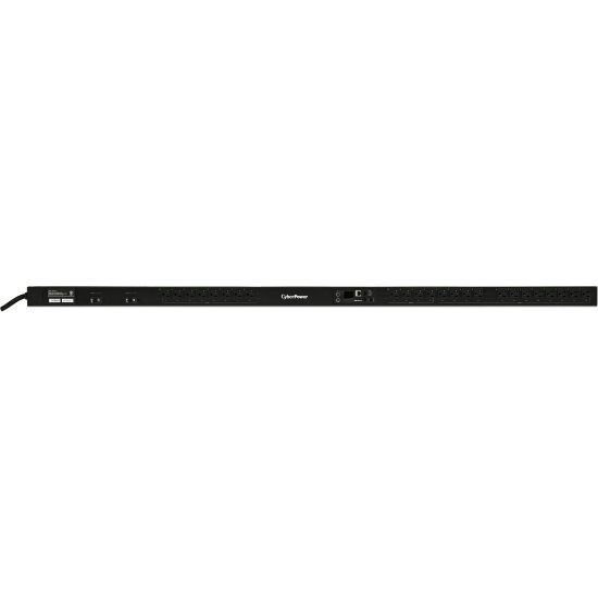 Picture of CyberPower PDU81102 100 - 120 VAC 30A Switched Metered-by-Outlet PDU - 24 Outlets, 24 ft, NEMA L5-30P, Vertical, 0U, LCD, 3YR Warranty