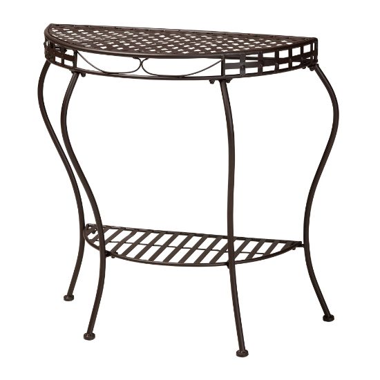 Picture of Baxton Studio Laraine Outdoor Console Table, 31-3/4inH x 29-5/8inW x 14inD, Brown