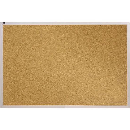 Picture of Quartet Education Cork Bulletin Board, 96in x 48in, Aluminum Frame With Silver Finish