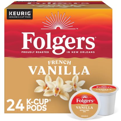 Picture of Folgers Gourmet Selections Single-Serve Coffee K-Cup, French Vanilla, Carton Of 24