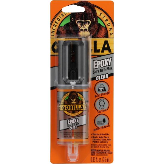 Picture of Gorilla Glue Epoxy Clear Glue - 0.85 oz - 1 Each - Clear