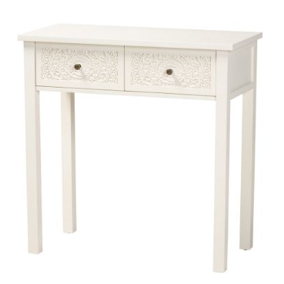 Picture of Baxton Studio Lambert 2-Drawer Console Table, 31-15/16inH x 31-1/2inW x 15inD, White