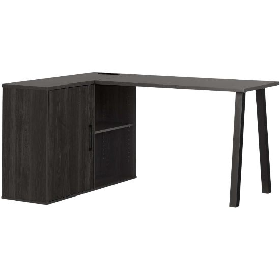 Picture of South Shore Zolten 60inW L-Shaped Corner Desk, Gray Oak