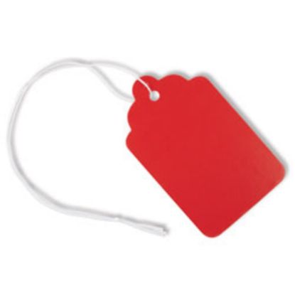 Picture of Office Depot Brand Merchandise Tags, Size 8, 1.69in x 2.75in, Red, Pack Of 50