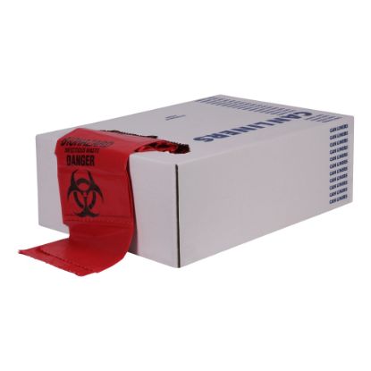 Picture of Heritage Healthcare Infectious Waste Can Liners, 30 Gallons, Red, 250 Liners Per Pack, Case Of 2 Packs