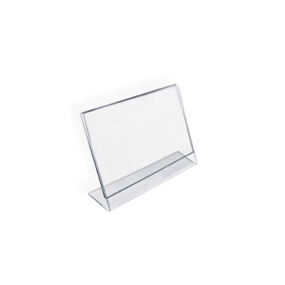 Picture of Azar Displays Acrylic L-Shaped Sign Holders, 2 1/2in x 3 1/2in, Clear, Pack Of 10