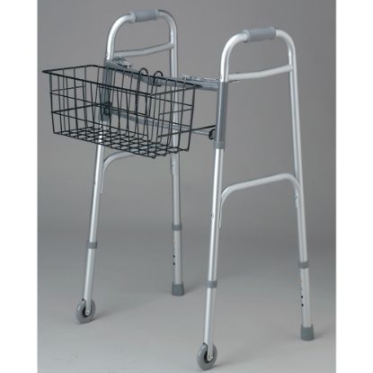 Picture of Medline 2-Button Walker Baskets, 5 1/2in x 16in x 7in, Black, Case Of 2