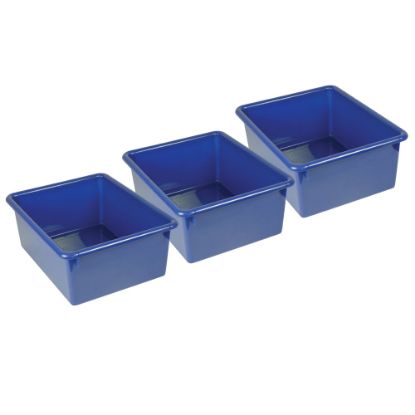 Picture of Romanoff Stowaway Letter Boxes, 5-1/4inH x 10-1/2inW x 13-1/4inD, Blue, Pack Of 3 Boxes