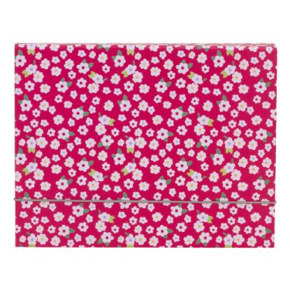 Picture of Office Depot Brand Fashion File Box, 1 Pocket, 8 1/2in x 11in, Letter, Magenta/White Floral, Pack of 1